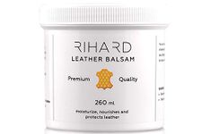 RIHARD UK Leather Balsam Conditioner and Restorer - 260 ml Smooth Cream Treatment and Restoration of all New and Old Leather, Perfect for Aniline Leather Sofas