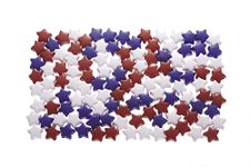 Darice 1100 Patriotic Star Shaped Plastic Beads