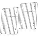 Cooling Racks Set of 2, Joyfair Stainless Steel Small Wire Rack for Roasting, Grilling, Cooking and Drying for Cake/Pizza/Meat, Fit Baking Tray& Toaster Oven, Dishwasher Safe, 22.2 * 15.8cm