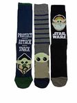 HDmirrorR Baby Yoda Grogu Star Wars Pack Of 3 Men's Socks Size 6-11