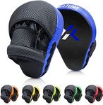 Xnature Boxing Equipment Punching Gloves Thai Pads Boxing Training Mitts Kickboxing Pad Punch Pad Boxing Mitts Punching Pad (Punching Mitts A pair Blue)