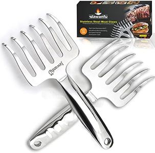 Jawanfu Meat Shredder Claws, Stainless Steel Bear Claws for Shredding Meat, BBQ Forks For Handling, Lifting Pork, Chicken, Metal Accessories for Slow Cooker Crockpot,Pulled Pork Claw x2