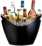 BarCraft Drinks Cooler Beer Bucket for Parties, BBQs and More, Acrylic, Black, 8 Litre