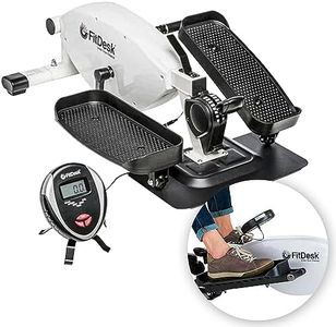 FitDesk Under Desk Ellipitcal Bike Pedal Machine for Home Use or Office Under the Desk Exercise Machine - White