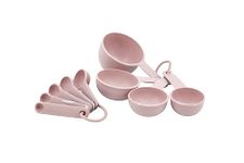 KitchenAid - Measuring Cups and Spoons Set, 9-Piece Nesting Measuring Spoons and Cups (Dried Rose)