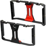 iGadgitz U7219 Handheld Phone Stabilizer, Smartphone Video Rig, Phone Video Stabilizer - Black & Red