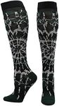 MadSportsStuff Crazy Tie Dye Socks Over the Calf (Dark Green/Black/White, Large)