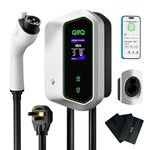QPQ Level 2 EV Charger 40 Amp 240V EV Charger for Home Level 2, EV Car Charger with NEMA 14-50 Plug 25FT Cable, Swipe Card or Smart App Wall Electric Vehicle Charging Stations for J1772 Indoor/Outdoor
