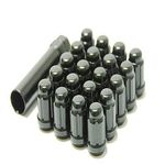 Muteki 41886B Black 12mm x 1.5mm Closed End Spline Drive Lug Nut Set with Key, (Set of 20)