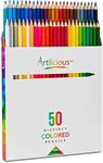 Artlicious Colored Pencils, 50 Colors, Colored Pencils for Kids Color Pencil Set Colored Pencils Bulk Adult Art Pencils Lapices de Colores Map Pencils Professional Colored Pencils for Artists