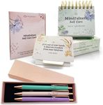 MESMOS 366 Daily Mindfulness Calendar with 52 Self Care Cards with Actionable Steps and 3 Pack Luxury Fancy Pen Set for Women