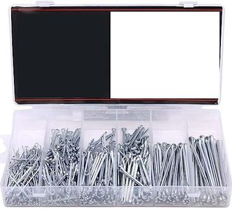 555 Pcs Split Cotter Pin, 6 Sizes Carbon Steel U Shape Split Pins Assortment Kit, Cotter Fastening Pins Clips Set for Automotive, Mechanics