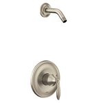 Moen UT2132NHBN Eva Collection M-CORE 3-Series 1-Handle Shower Trim Kit, Valve Required, Brushed Nickel