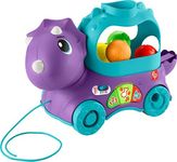 Fisher-Price Infant & Toddler Learning Toy, Dinosaur Ball Popper Pull Toy with Smart Stages Educational Content, Poppin’ Triceratops ​