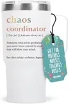 KLUBI Chaos Coordinator Tumbler Mug Gifts for Women 20 Ounce Administrative Professional Day Gifts Teacher Appreciation Gifts for Women Valentines Day Gifts for Co Workers Best Boss Gifts for Women