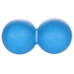 Strauss Yoga & Lacrosse Massage Dual Peanut Shaped Ball | Ideal for Physiotherapy, Deep Tissue Massage, Trigger Point Therapy, Muscle Knots | High-Density Roller & Acupressure Ball for Myofascial Release & Pain Relief, (Blue)