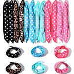 Syhood 48 Pcs Sponge Hair Rollers Soft Sleep Foam Hair Curlers Heatless Pillow Sponge Hair Curlers to Sleep in Flexible Hair Styling Rollers Tools for Long Hair Women(Cloth Cover,Polka Dot, Leopard)