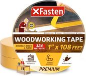 XFasten Double Sided Woodworking Tape, 1-Inch By 36-Yards, 3-Pack - Double Face Woodworker Turner'S Tape For Wood Template, Removable & Residue Free