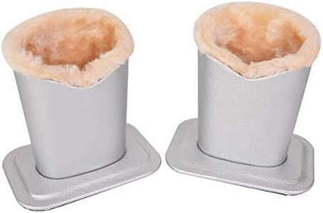 Baitaihem Pack of 2 Plush Lined Eyeglasses Holder Stand Protective Glasses Case For Desks Or Nightstands(Gray)