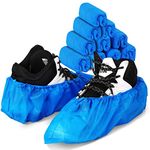 WUJUN 100Pack(50 Pairs) Blue Disposable Shoes Covers Boot Cover Waterproof, Dust-proof, Non-slip, Size Fit Most, Protect Your Shoes, Carpets and Floors. Cleaning Accessories