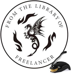 Personalized Book Embosser - Custom Library Stamp, Personal Gifts for Book Lovers, Readers, Teachers (Dragon-01)