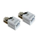 WatchfulEyE WTH-SG/RJ45-S x2pcs Direct in Line Plug-in Ethernet Surge Protector