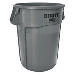 Rubbermaid Commercial FG264360GRAY BRUTE Heavy-Duty Round Waste/Utility Container, 44-gallon, Gray