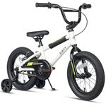 cubsala 16 Inch Little Kids Bike for Over 4 Years Old Boys Girls Youth BMX Style Bicycle with Training Wheels Coaster & Rear V Brake, White