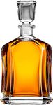 Whiskey Decanter- 23.75 oz for Vodka Bourbon Brandy & other Spirit-Airtight Liquor Dispenser for Mini Bar, Gift for Dad & House Warming