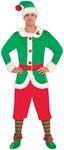 Elf Guy Outfit Set - Large (42-46), Pack of 2 - Multicolor Costume Perfect for Themed Parties, Holidays & Festivities