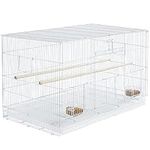 costoffs Large Bird Cage Iron Flight Cage for Small Pet Birds Budgies Parakeets Cockatiels Conures Birds 46cm High White