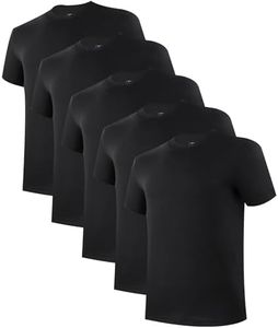 BAMBOO COOL Men's Undershirts for Men Pack,Moisture-Wicking Tees,Stretch Crew Neck Soft T-Shirts