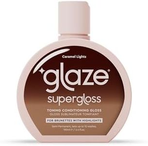 Glaze Super Gloss Color Conditioning Gloss – Caramel Lights for Medium to Dark Brown Hair with Highlights – Rinse Out Semi-Permanent Hair Gloss that Enhances Color and Boosts Shine & Hydration