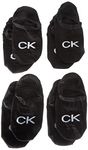 Calvin Klein Women's Footie, Black, ONE Size (Pack of 4)