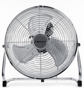 Belaco 12” Metal Floor fan, High Velocity Chrome Free Stand Cooling Fan, 3 Speed Desk Fan for home & commercial use, High Airflow BELF-30