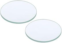 PATIKIL 12" (300mm) Focal Length Flat Convex Lens, 2 Pack 50mm Diameter 4mm Height Glass Optically Polished Round Edges Lens for Physics Experiment, Clear