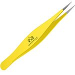 Majestic Bombay Fine Point Tweezers for Women and Men – Splinter Ticks, Facial, Brow and Ingrown Hair Removal–Sharp, Needle Nose, Surgical Tweezers Precision Pluckers best tweezers for chin hair