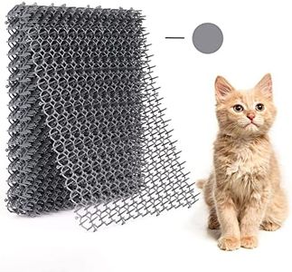 Cat Deterrent Scat Mat For Cats - Cat Spike Mat (Set Of 10, Grey) 16.5 x 13.4 Inch With 1 Inch Spikes Is A Perfect Cat Repellent Indoor & Outdoor For All Seasons