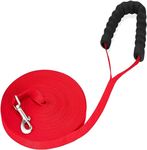 Dog Training Lead 50m, Mainiusi Really Long Dog Lead 50m Long Line Dog Lead 50m Dog Recall Training Lead 50 metre dog training lead for Camping Tracking Training Obedience Backyard Playing(50m, Red)