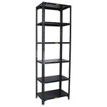 Mil-Nil Prime CRC Sheet 6 Shelf Multipurpose Slotted Angle Rack, 78 x 24 x 15 Inch, 24 Gauge (Grey) 16 Gauge Angles