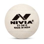 Nivia Heavy Tennis Ball Cricket Ball, White (6-Pack)