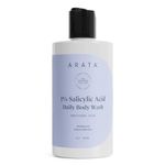 Arata 1% Salicylic Acid Body Wash For Bacne, Bumpy & Strawberry Skin | Exfoliates, Cleanses & Smoothens Un-even, Rough Skin | Paraben & SLS Free |Body Shower Gel For All Skin types | 300ML