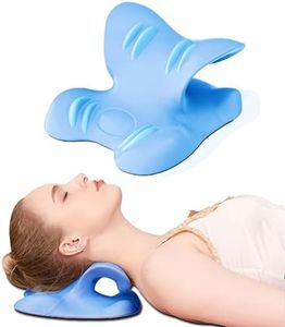 Milumber Neck Pillow,Neck Stretcher,Neck Traction Device,Neck and Shoulder Relaxer for Pain Relief，Ergonomic Neck Pillow, Blue