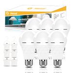 A19 Rechargeable Light Bulbs Emergency Light Bulb for Power Outages, Led Bulb 60 Watt Equiv., Self-charging Light Bulb 1200mAh Battery Backup Light Bulbs for Daily, Emergency Use (Daylight-6 PK)