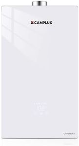 CAMPLUX Climatech 7 Tankless Water Heater Gas 5.28 GPM Up to 6 GPM, 132,000 BTU On Demand Instant Tankless Gas Hot Water Heater Natural Gas, Indoor Installation, White, CA528W