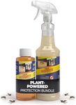 Flock Free Natural Mosquito Repellent (Bundle) – 32 Fl Oz Ready-to-Use Spray & 4 Fl Oz Concentrate Refill – Non-Toxic, Safe for Kids & Pets – Up to 4 Weeks Protection – Mosquito & Pest Control