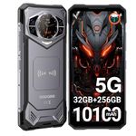DOOGEE S200 Rugged Smartphone 5G 2025, 32GB+256GB/2TB DDR5, 10100mAh/33W Rugged Mobile Phones, 1.32" AMOLED Rear Display, Android 14 Phone, 6.72” FHD+/120Hz, 100MP+20MP Night Vision,NFC/Face ID