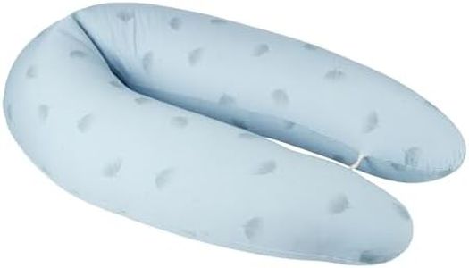 Babymoov B.LOVE Wind Blue Coussin de Maternité & Allaitement avec Remplissage Microbilles ultra-fines - Made in Europe - Certifié OEKO-TEX et bio