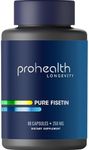 ProHealth Pure Fisetin (60 X 250 mg Capsules) – Ultra Pure Natural Fisetin Supplement for Intermittent High Dose Use. Triple 3rd Party Tested for Potency and Safety. GMP Manufactured in The USA