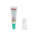 Nuby Citroganix Infant Toothpaste with Silicone Finger Brush, Clear